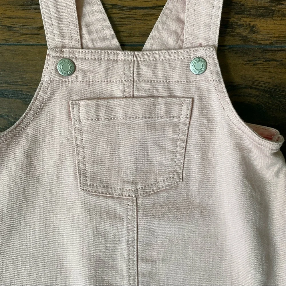 Old Navy Pink Denim Overall Dress, Size 4T